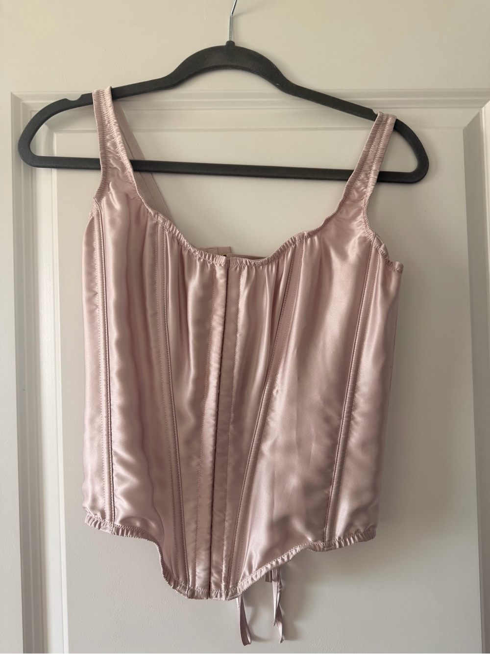 Victoria’s Secret Satin Corset Top in Blush Pink